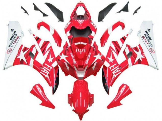 Yamaha R6 06-07 Verkleidungen - Rot Weiß Star Fiat Yamaha R6 06-07 Verkleidungen - Rot Weiß Star Fiat
