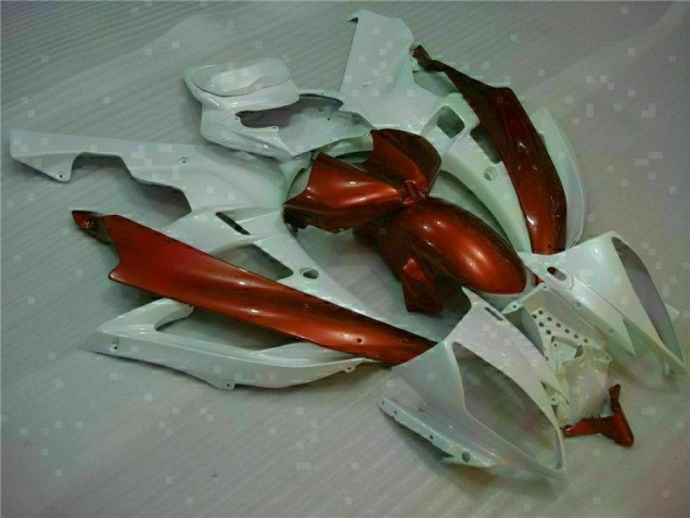 Yamaha R6 06-07 Verkleidungen - Weiß Braun Yamaha R6 06-07 Verkleidungen - Weiß Braun