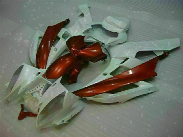 Yamaha R6 06-07 Verkleidungen - Weiß Braun Yamaha R6 06-07 Verkleidungen - Weiß Braun