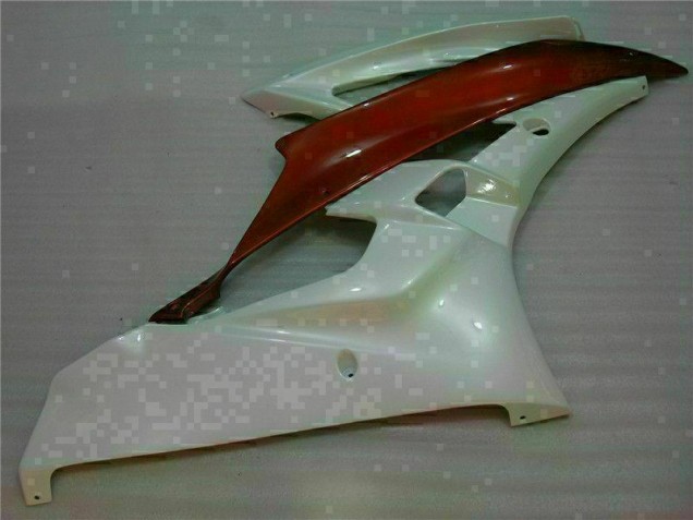 Yamaha R6 06-07 Verkleidungen - Weiß Braun Yamaha R6 06-07 Verkleidungen - Weiß Braun