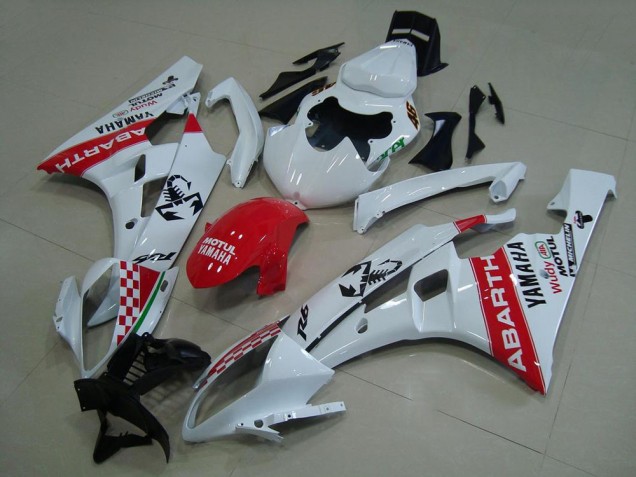 Yamaha R6 06-07 Verkleidungen - Weiß Rot Abarth