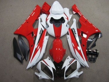 Yamaha R6 06-07 Verkleidungen - Weiß Rot Schwarz Aufkleber