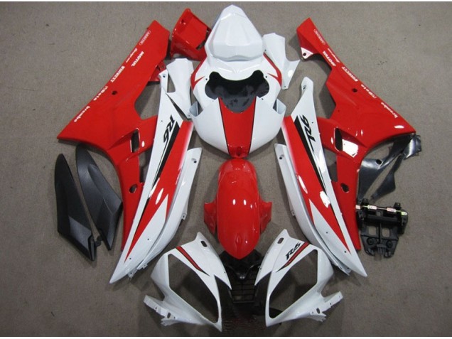 Yamaha R6 06-07 Verkleidungen - Weiß Rot Schwarz Aufkleber Yamaha R6 06-07 Verkleidungen - Weiß Rot Schwarz Aufkleber