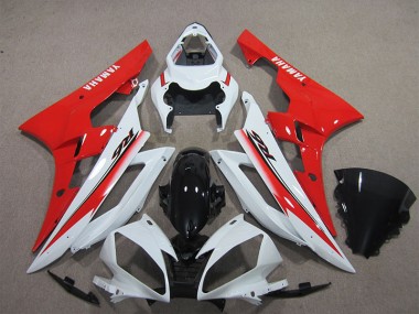 Yamaha R6 06-07 Verkleidungen - Weiß Schwarz Rot