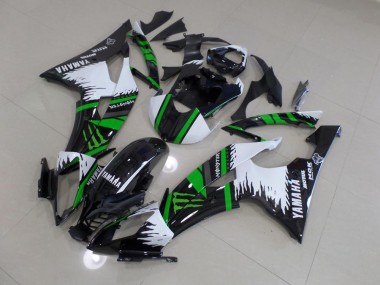 Yamaha R6 08-16 Verkleidungen - Besonders Weiß Grün Monster