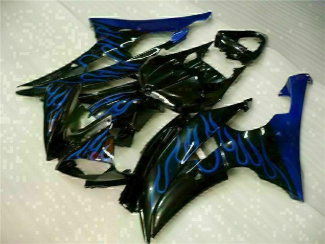 Yamaha R6 08-16 Verkleidungen - Blau Flamme Schwarz