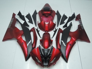 Yamaha R6 08-16 Verkleidungen - Candy Rot und Schwarz