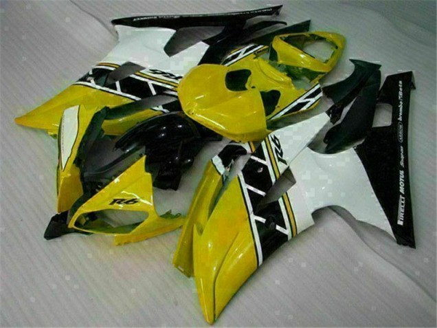 Yamaha R6 08-16 Verkleidungen - Gelb Weiß