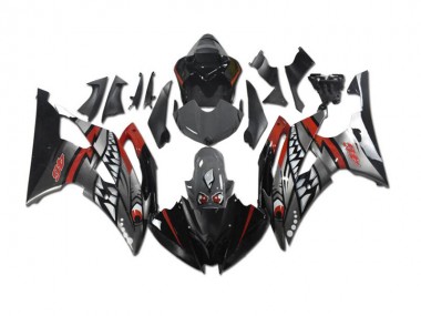 Yamaha R6 08-16 Verkleidungen - Graues Rot Hai