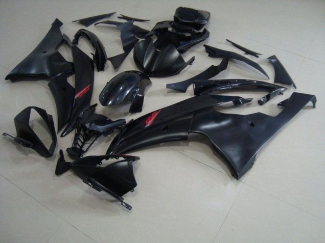 Yamaha R6 08-16 Verkleidungen - Matt Schwarz Glänzendes Schwarz