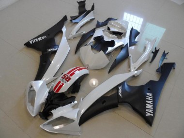 Yamaha R6 08-16 Verkleidungen - Perl Weiß und Schwarz 58 Sic