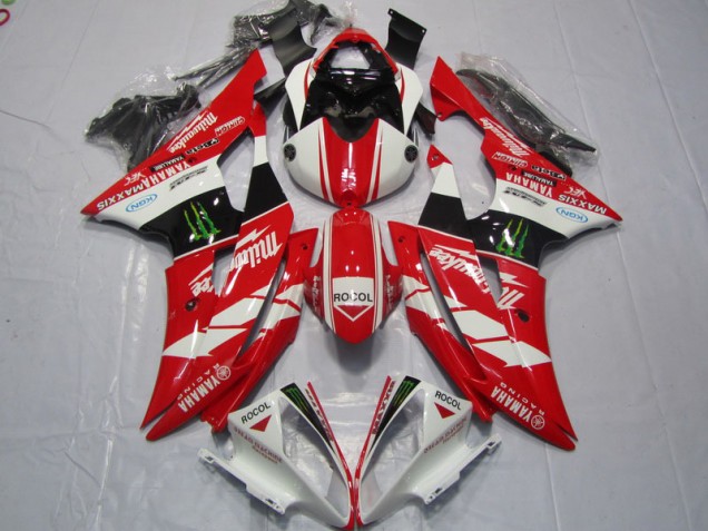 Yamaha R6 08-16 Verkleidungen - Rot Weiß Rocol Yamaha R6 08-16 Verkleidungen - Rot Weiß Rocol