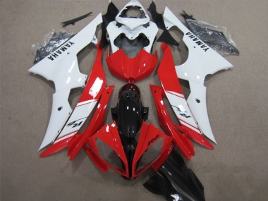 Yamaha R6 08-16 Verkleidungen - Rot Weiß Schwarz Aufkleber