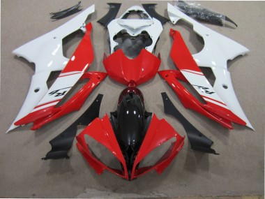 Yamaha R6 08-16 Verkleidungen - Rot Weiß Schwarz