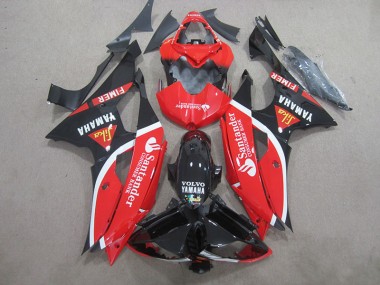 Yamaha R6 08-16 Verkleidungen - Schwarz Rot Weiß SantUnder