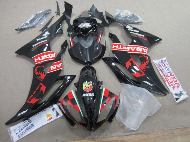 Yamaha R6 08-16 Verkleidungen - Schwarz Weißes Motul Yamaha R6 08-16 Verkleidungen - Schwarz Weißes Motul