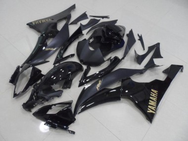 Yamaha R6 08-16 Verkleidungen - Schwarz mit goldenem Aufkleber