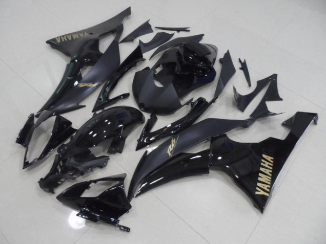 Yamaha R6 08-16 Verkleidungen - Schwarz mit goldenem Aufkleber