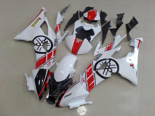 Yamaha R6 08-16 Verkleidungen - Weiß mit Big Yamaha Logo