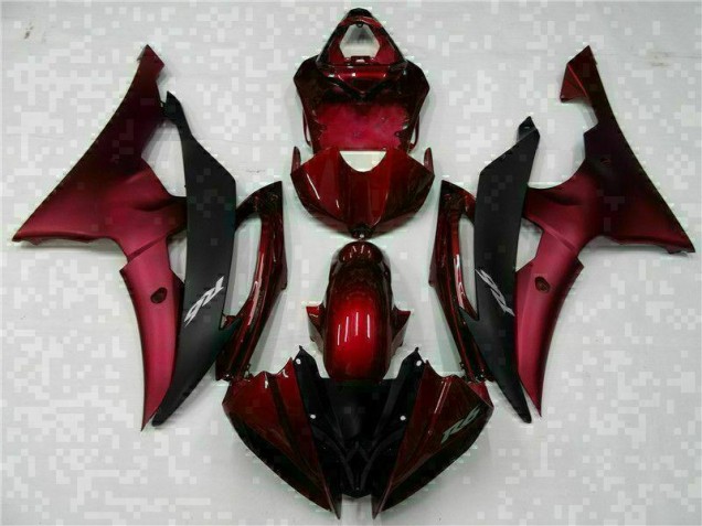 Yamaha R6 08-16 Vollverkleidung - Rot Schwarz Yamaha R6 08-16 Vollverkleidung - Rot Schwarz
