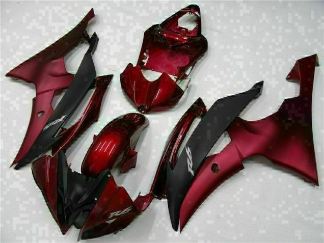 Yamaha R6 08-16 Vollverkleidung - Rot Schwarz Yamaha R6 08-16 Vollverkleidung - Rot Schwarz