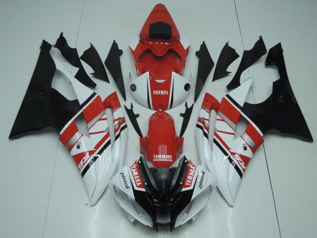Yamaha R6 08-16 Vollverkleidung - Rot Weiß Schwarz Yamaha R6 08-16 Vollverkleidung - Rot Weiß Schwarz