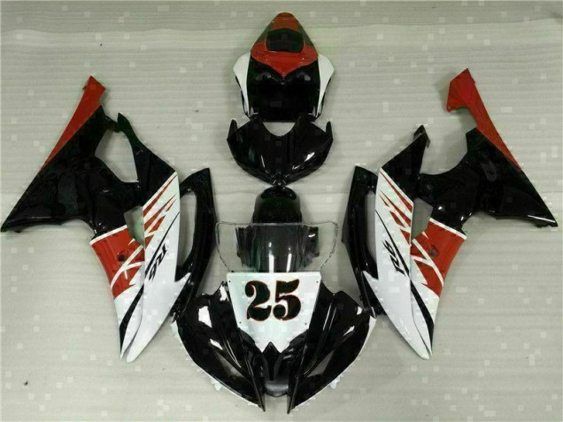 Yamaha R6 08-16 Vollverkleidung - Weiß Schwarz