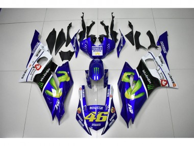 Yamaha R6 17-23 Verkleidungen - Monster Blau Movistar 46
