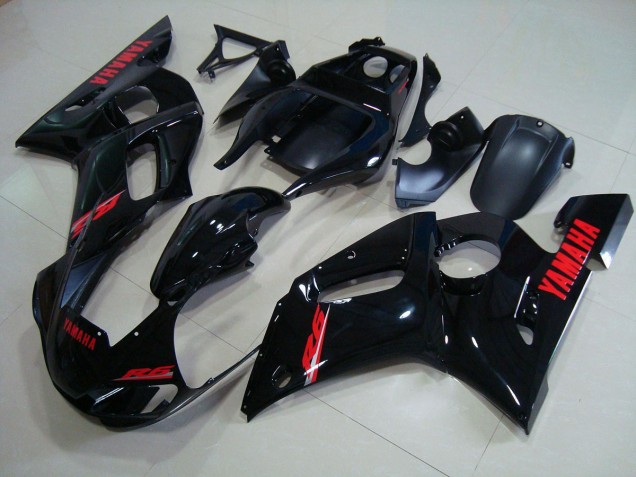 Yamaha R6 98-02 Verkleidung - Glänzend Schwarz Rote Aufkleber Yamaha R6 98-02 Verkleidung - Glänzend Schwarz Rote Aufkleber