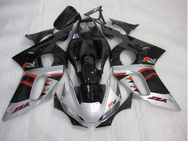 Yamaha R6 98-02 Verkleidung - Schwarz Silber Yamaha R6 98-02 Verkleidung - Schwarz Silber