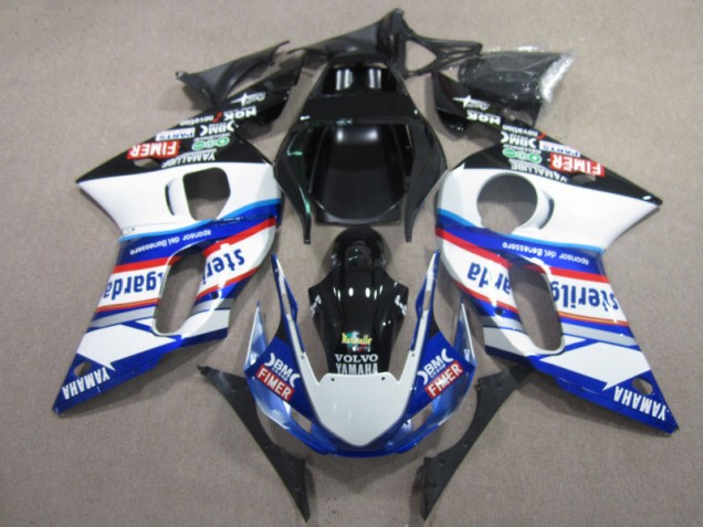 Yamaha R6 98-02 Verkleidungen - BM FIMER VOLVO Blau Weiß Schwarz Yamaha R6 98-02 Verkleidungen - BM FIMER VOLVO Blau Weiß Schwarz