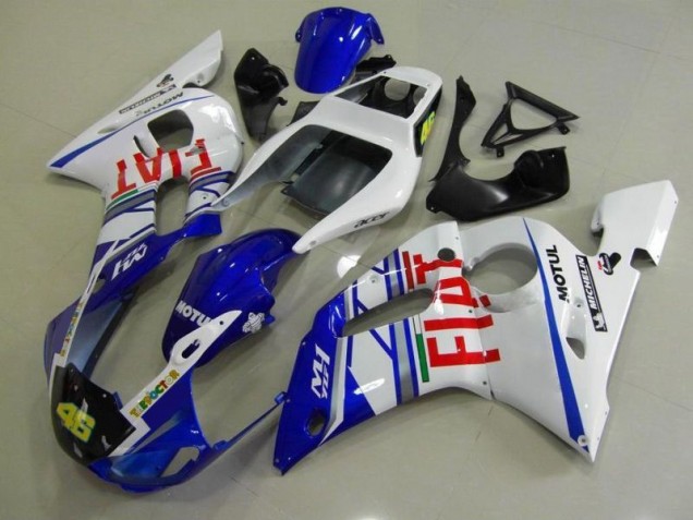 Yamaha R6 98-02 Verkleidungen - Blau Weiß Fiat Yamaha R6 98-02 Verkleidungen - Blau Weiß Fiat