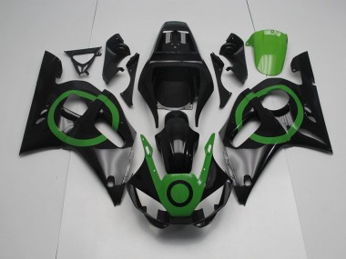 Yamaha R6 98-02 Verkleidungen - Schwarz Grün Kreis
